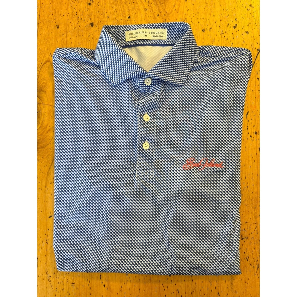 Sea Island• Holderness & Bourne Polo Shirt Mens M Blue• The Byrd all Over Print